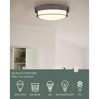 Cargifak 12 Inch Flush Mount Ceiling Light 2Light Close To Ceiling Light Fixtures With Oil Rubbed Bronze Finish For Bathroom B