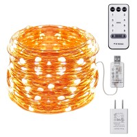 Buways Fairy Lights Plug In,Warm White Usb 100Led Fairy String Lights,8 Modes 33Ft Copper Wire Light With Remote Control For Christmas Parties,Garden And Home Decoration Indoor Outdoor