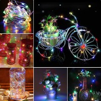 Buways Fairy Lights Plug In, Multi-Colored Usb 100Led Fairy String Lights,8 Modes 33Ft Sliver Wire Light With Remote Control For Christmas Parties,Garden And Home Decoration Indoor Outdoor