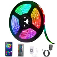 Tenmiro 130Ft Led Strip Lights Ultra Long Rgb Color Changing Led Light Strips Kit With 44 Keys Ir Remote Led Lights For Bedroom