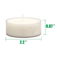 Stonebriar 20 Pack Unscented Mega Oversized Clear Cup Tea Light Candles With 9 Hour Extended Burn Time