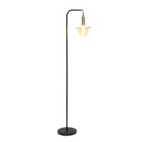 Simple Designs Orb Floor Lamp, Black