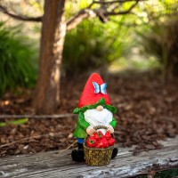 Vp Home Strawberry Gnome Solar Powered Led Outdoor Decor Garden Light Great Addition For Your Garden, Solar Powered Light Garden Gnome, Christmas Decorations Gifts