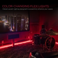 Ultrapro 24Ft Color Changing Led Light Strip, Indoor/Outdoor Rope Lights, Flexible Neon Lights, Linkable, Plug-In, Bedroom, Under Cabinet, Accent Light, Living Room, Balcony, Deck, 60837