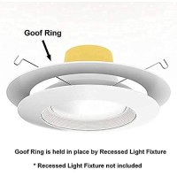 8 Pack Gloss White Goof Trim Ring For 6 Inch Recessed Can Lighting Down Light, Outer Diameter 8 Inches, Inner Diameter 5.8 Inches