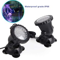 Color Changing Spotlights Underwater Led Pond Lights Ip68 Waterproof Rgb Colored Memory Dimmable Yard Spot Lights For Outdoor