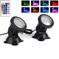 Color Changing Spotlights Underwater Led Pond Lights Ip68 Waterproof Rgb Colored Memory Dimmable Yard Spot Lights For Outdoor