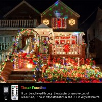 Knonew Outdoor Christmas Lights 1000 Led 403Ft String Lights 8 Modes & Timer Fairy Light Plug In Waterproof Led String Lights For Xmas Yard Tree Wedding Party Holiday Decorations (Multicolor)