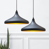 Bamyum Champion Black 2 Pack Nordic Modern Pendant Light Fixtures 13.7