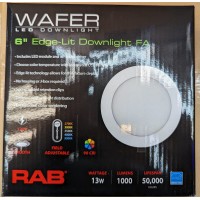 Rab Wfrl6R139Fa120Ws Edgelit Wafer Cct Field Adjustable 27003000350040005000K Allinone No Housing Required Smooth 6