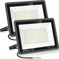 Xycn 150W Led Flood Light Outdoor,2 Pack 15500Lm Super Bright Security Light,Ip66 Waterproof Outdoor Floodlight,5000K Daylight White Led Exterior Light For Basketball Court, Stadium, Playground