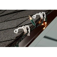 Projectpak All-Purpose Holiday Light Clips For Gutters And Shingles - Mount C5, C6, C7, C9, Mini, Icicle, Rope, Led Lights And More! | 100 Pack