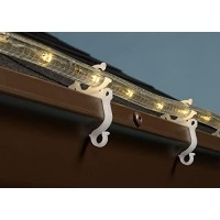 Projectpak All-Purpose Holiday Light Clips For Gutters And Shingles - Mount C5, C6, C7, C9, Mini, Icicle, Rope, Led Lights And More! | 100 Pack