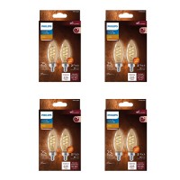 Philips Led Vintage Flickerfree Amber Spiral B11 Dimmable Eyecomfort Technology 225 Lumen Amber Light2000K 35W25W Titl