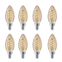 Philips Led Vintage Flickerfree Amber Spiral B11 Dimmable Eyecomfort Technology 225 Lumen Amber Light2000K 35W25W Titl