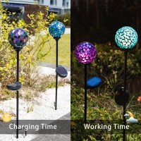 Vcuteka Solar Garden Decorative Lights Outdoor Mosaic Solar Light Waterproof Led Pathway Stake Light For Landscape Patio Yard D