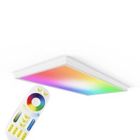 Longlife Led Rgb + Cct Led Panel 120 X 60 Cm With Miboxer Smart Home Control 60 W 24 V Frame White - Panel Mounting: Surface Mounting Frame Click White Ceiling Light Ceiling Panel