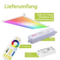 Longlife Led Rgb + Cct Led Panel 120 X 60 Cm With Miboxer Smart Home Control 60 W 24 V Frame White - Panel Mounting: Surface Mounting Frame Click White Ceiling Light Ceiling Panel