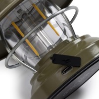 Barebones Edison Mini Lantern - Vintage Adjustable Camping Lantern, Usb Led Light, Lantern For Outdoors (Olive Drab)