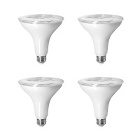 Ledvance Sylvania Dusk To Dawn Par38 Led Light Bulb With Auto On/Off Light Sensor, 120W=14W, 1250 Lumens, 3000K, Bright White - 4 Pack (41279)