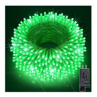 Knonew Outdoor Christmas Lights 500 Led 197Ft String Lights 8 Modes & Memory Fairy Light Plug In Waterproof Led String Lights For Xmas Yard Tree Wedding Party Holiday Decorations (Green)