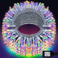 Knonew Outdoor Christmas Lights 500 Led 197Ft String Lights 8 Modes & Memory Fairy Light Plug In Waterproof Led String Lights For Xmas Yard Tree Wedding Party Holiday Decorations (Multicolor)