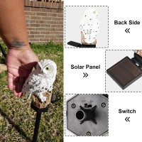 Xurleq Garden Solar Light Outdoor Decor, Resin Owl Solar Led Light With Stake, Animal Waterproof Light For Flower Fence Lawn Passage Walkway Courtyard Party Decoration, Owl