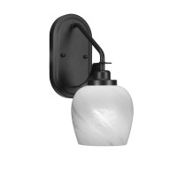 Odyssey 1 Light Wall Sconce In Matte Black Finish With 6