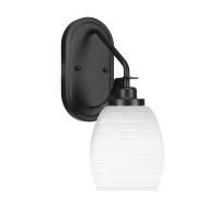 Odyssey 1 Light Wall Sconce In Matte Black Finish With 5