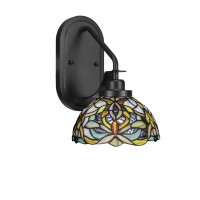 Odyssey 1 Light Wall Sconce In Matte Black Finish With 7