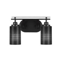 Odyssey 2 Light Bath Bar In Matte Black Finish With 4