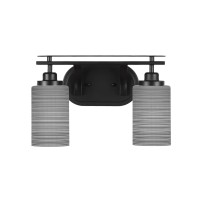 Odyssey 2 Light Bath Bar In Matte Black Finish With 4