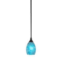 Stem Mini Pendant With Hang Straight Swivel Shown In Matte Black Finish With 5