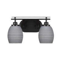 Odyssey 2 Light Bath Bar In Matte Black Finish With 5