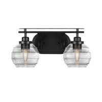 Odyssey 2 Light Bath Bar In Matte Black Finish With 6