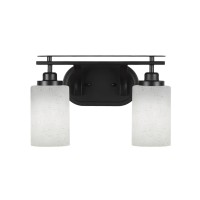 Odyssey 2 Light Bath Bar In Matte Black Finish With 4