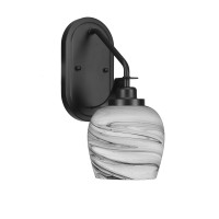 Odyssey 1 Light Wall Sconce In Matte Black Finish With 6