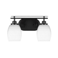 Odyssey 2 Light Bath Bar In Matte Black Finish With 5