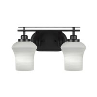 Odyssey 2 Light Bath Bar In Matte Black Finish With 5.5