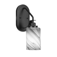 Odyssey 1 Light Wall Sconce In Matte Black Finish With 4