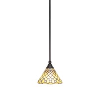 Stem Mini Pendant With Hang Straight Swivel Shown In Matte Black Finish With 7