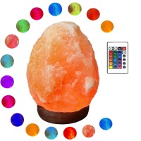 Mingri Himalayan Salt Lamp Night Light Rock 16 Colors Changing Updated,Usb Remote Control Natural Rock Lamp Dimmable Crystal Pink Salt Table Lamps For Office,Home Deco,Yoga,Holiday Gift