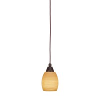 Cord Mini Pendant Shown In Dark Granite Finish With 5