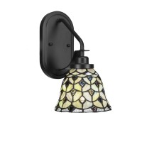 Odyssey 1 Light Wall Sconce In Matte Black Finish With 7