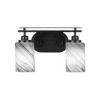 Odyssey 2 Light Bath Bar In Matte Black Finish With 4