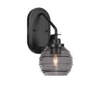 Odyssey 1 Light Wall Sconce In Matte Black Finish With 6