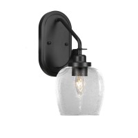 Odyssey 1 Light Wall Sconce In Matte Black Finish With 6