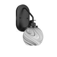 Odyssey 1 Light Wall Sconce In Matte Black Finish With 5.75