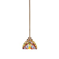 Odyssey 1 Light Mini Pendant In New Age Brass Finish With 7