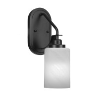 Odyssey 1 Light Wall Sconce In Matte Black Finish With 4